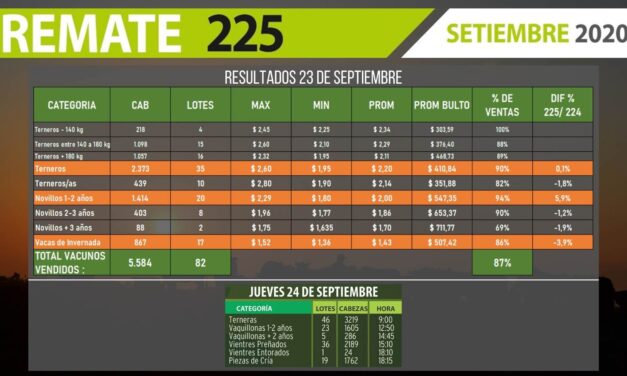 Plaza Rural vendió 5.584 vacunos, colocación de 87%.