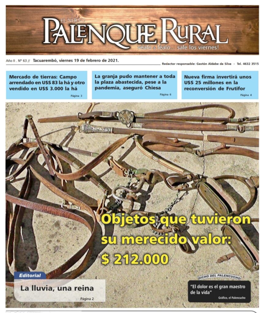 imagen de la tapa del semanario el palenque rural