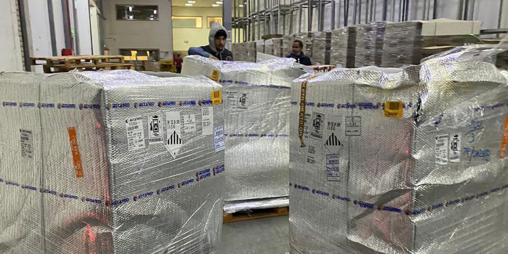 imagen de cajas con tonelada de carne