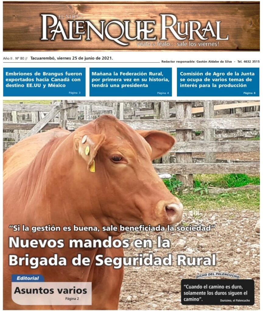 tapa del palenque: brigada de seguridad rural