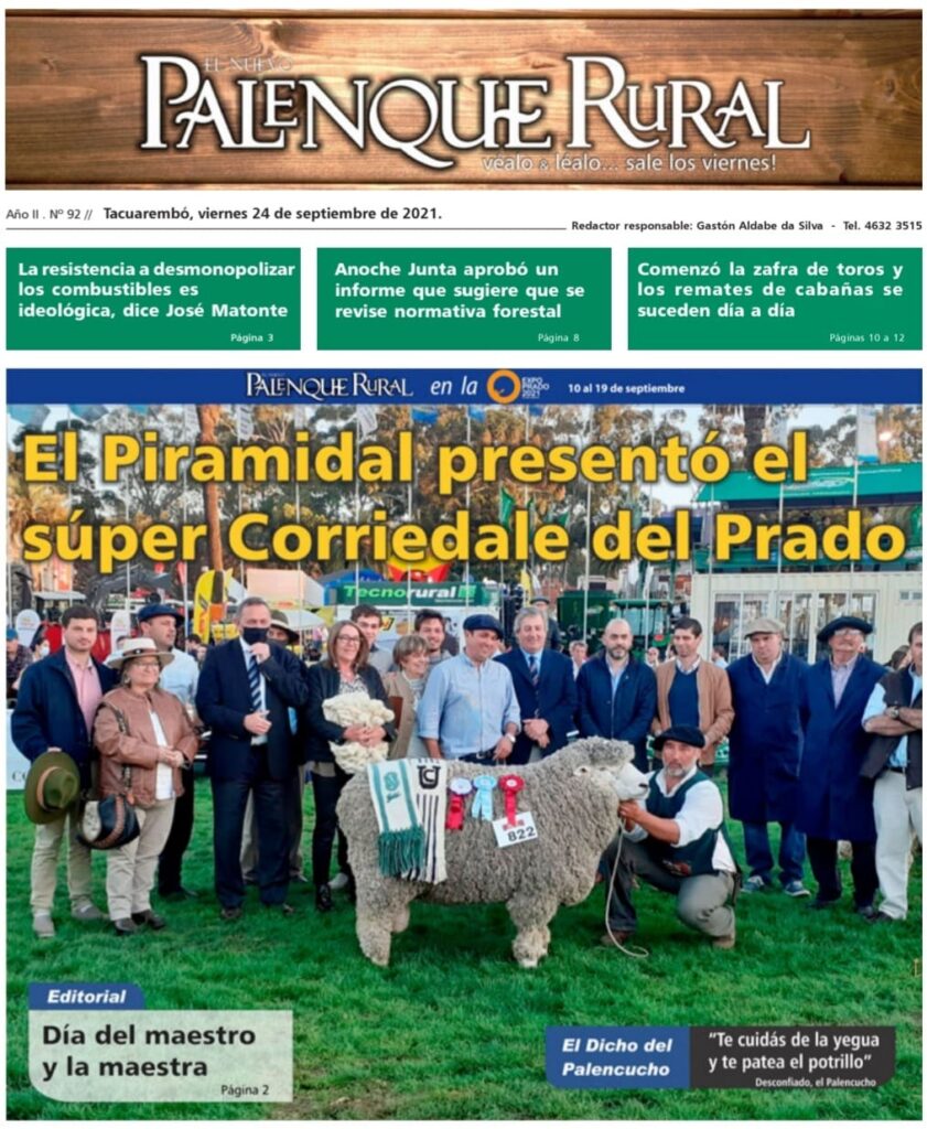 TAPA DE EL PALENQUE RURAL: SUPER CORRIEDALE DEL PRADO