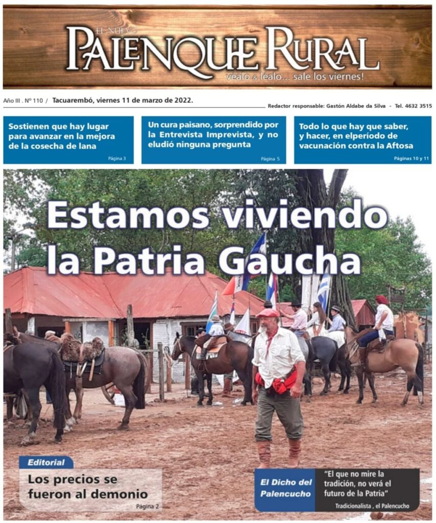 imagen de la tapa de el palenque rural: viviendo patria gaucha
