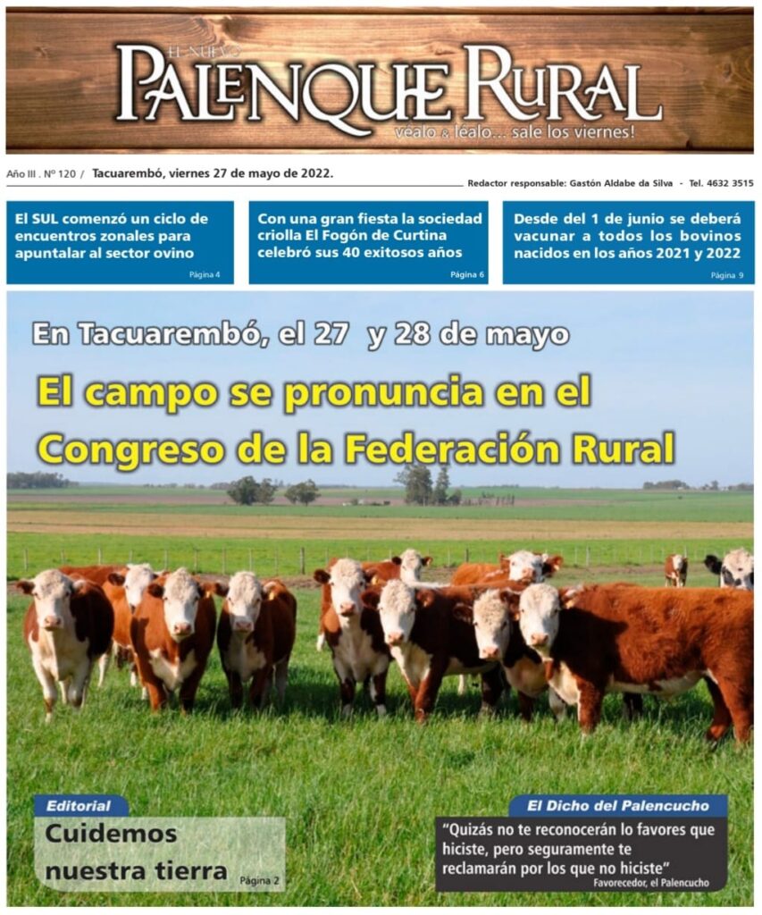 IMAGEN DE LA TAPA DEL PALENQUE RURAL: EL CAMPO SE PRONUNCIA EN EL CONGRESO DE LA FEDERACIÓN RURAL