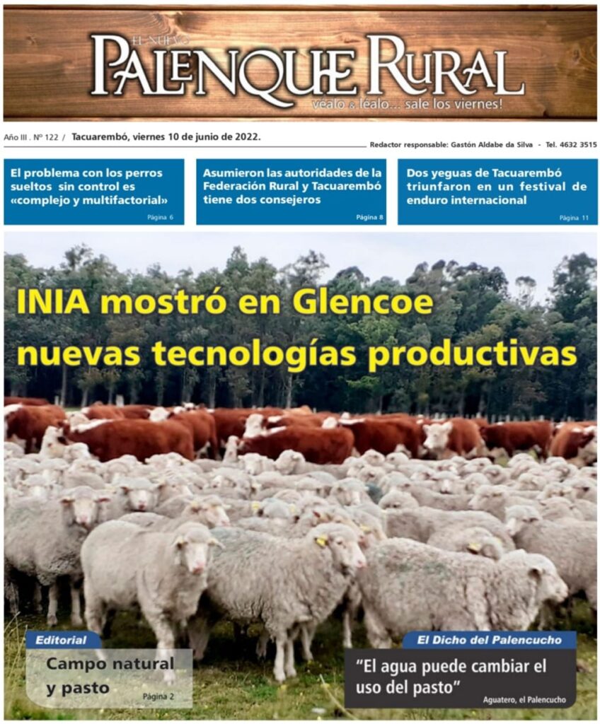 IMAGEN DE LA TAPA DEL PALENQUE RURAL: INIA MOSTRÓ TECNOLOGÍAS 