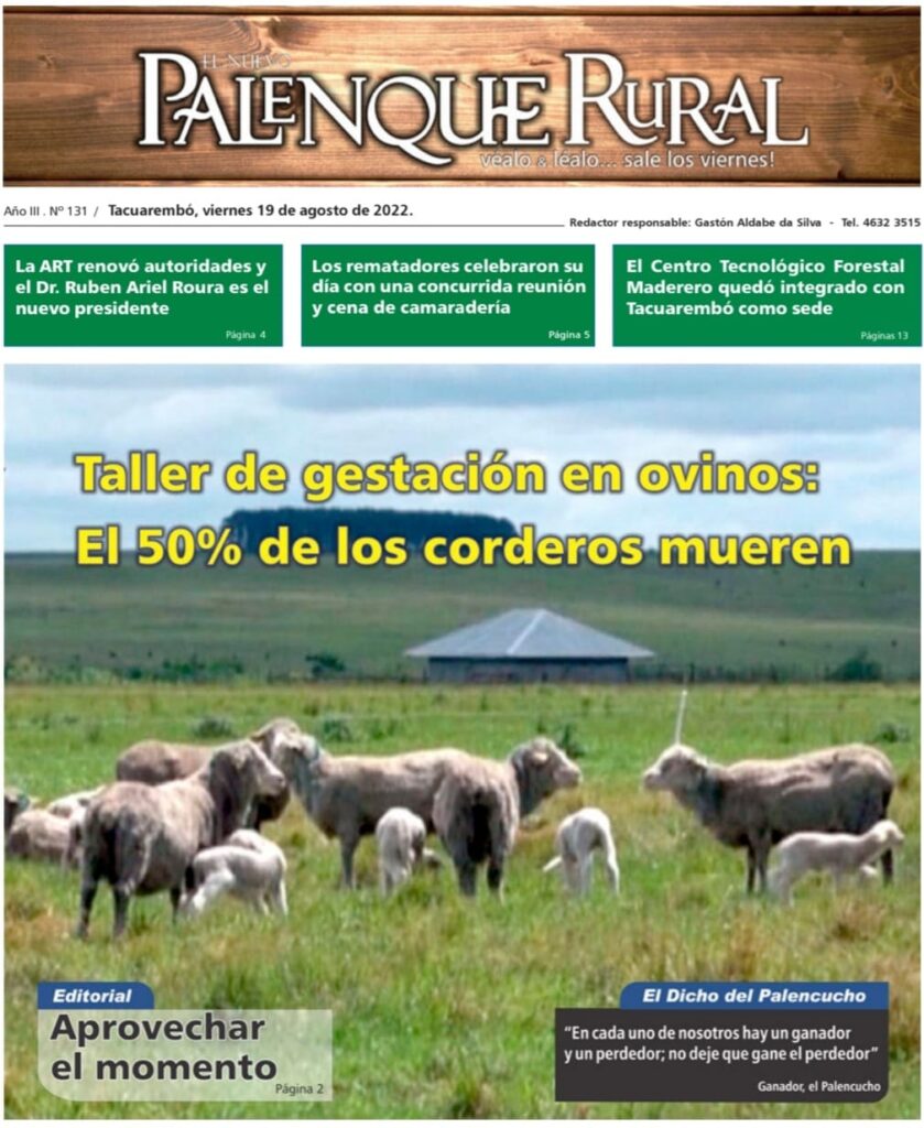 imagen de la tapa del palenque rural: gestación en ovinos