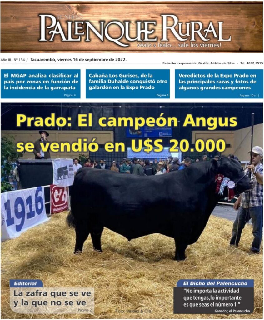 imagen de la tapa de el palenque rural: campeón angus en u$s 20.000
