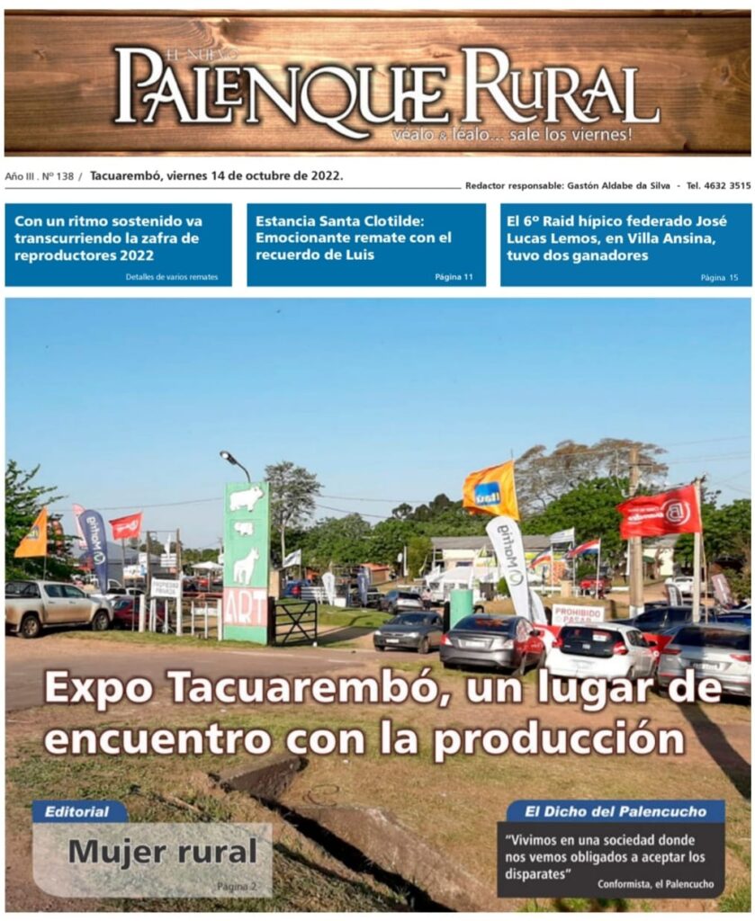 IMAGEN DE LA EXPO TACUAREMBÓ 2022, PALENQUE RURAL: UN LUGAR DE ENCUENTRO