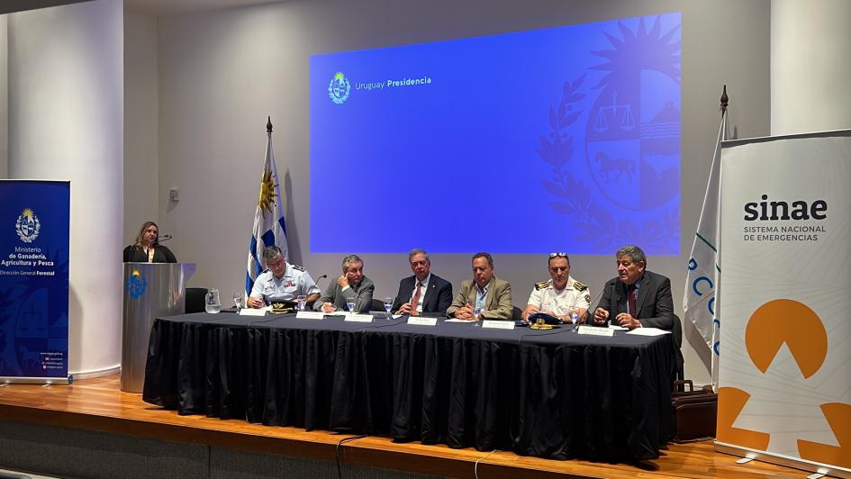 IMAGEN DE AUTORIDADES EN CONFERENCIA DE PRENSA SOBRE RIESGO Y ACTUAL Y MEDIDAS ANTE INCENDIOS FORESTALES 