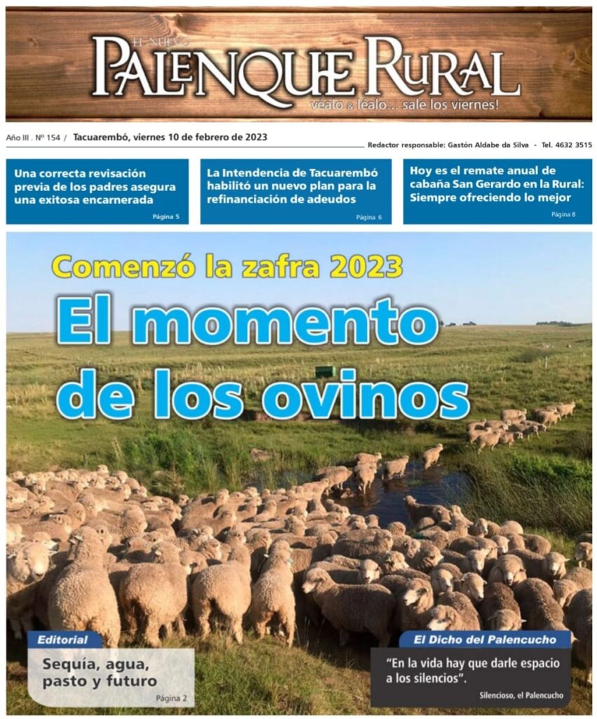imagen de la tapa de el palenque rural: comenzó zafra de ovinos 2023