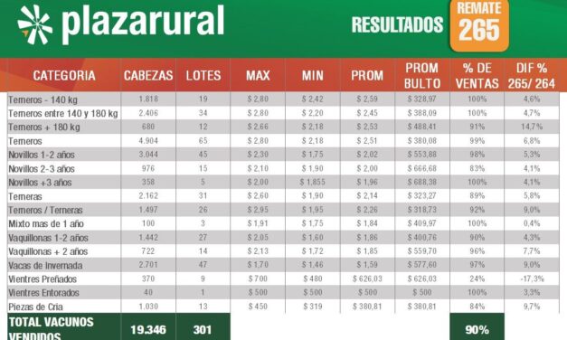Plaza Rural vendió 19.346 vacunos