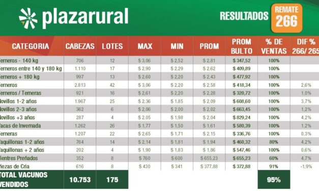 Plaza Rural dispersó el 95% de la oferta