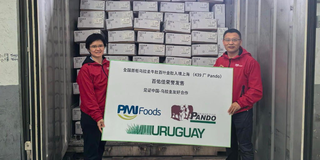 IMAGEN DE CHINOS CON CAJAS DE MONDONGOS, SE CONFIRMÓ EL PRIMER ARRIBO DE MONDONGOS URUGUAYOS A CHINA