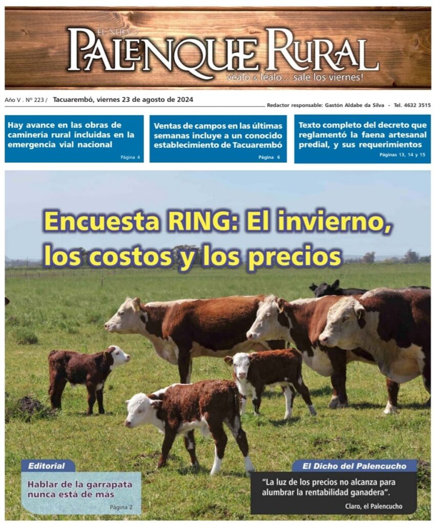 IMAGEN DE LA TAPA DE EL PALENQUE RURAL: ENCUESTA RING