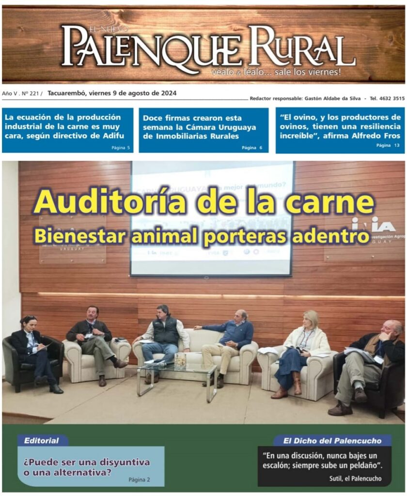 IMAGEN DE LA TAPA DE EL PALENQUE RURAL: AUDITORÍA DE LA CARNE 