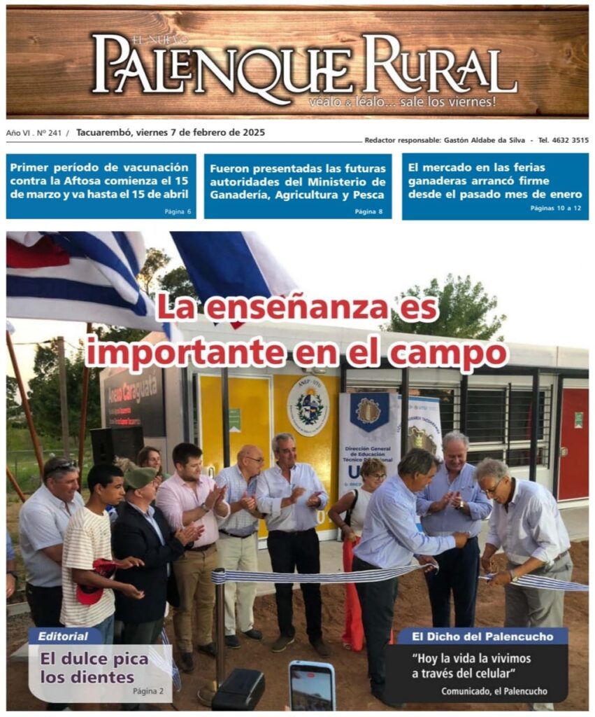 IMAGEN DE INAUGURACIÓN DEL ANEXO CARAGUATÁ ESCUELA AGRARIA, EL PALENQUE RURAL: LA ENSEÑANZA ES IMPORTANTE EN EL CAMPO
