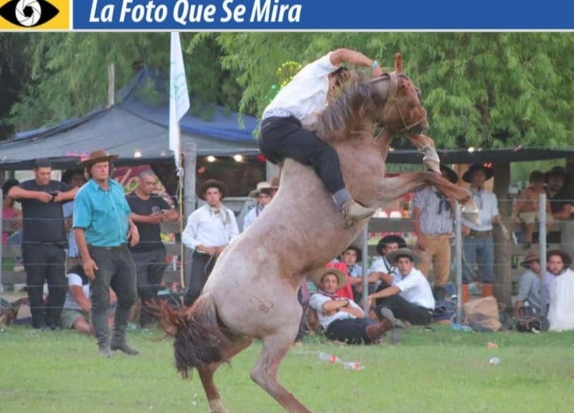 imagen de la foto que se mira, una jineteada