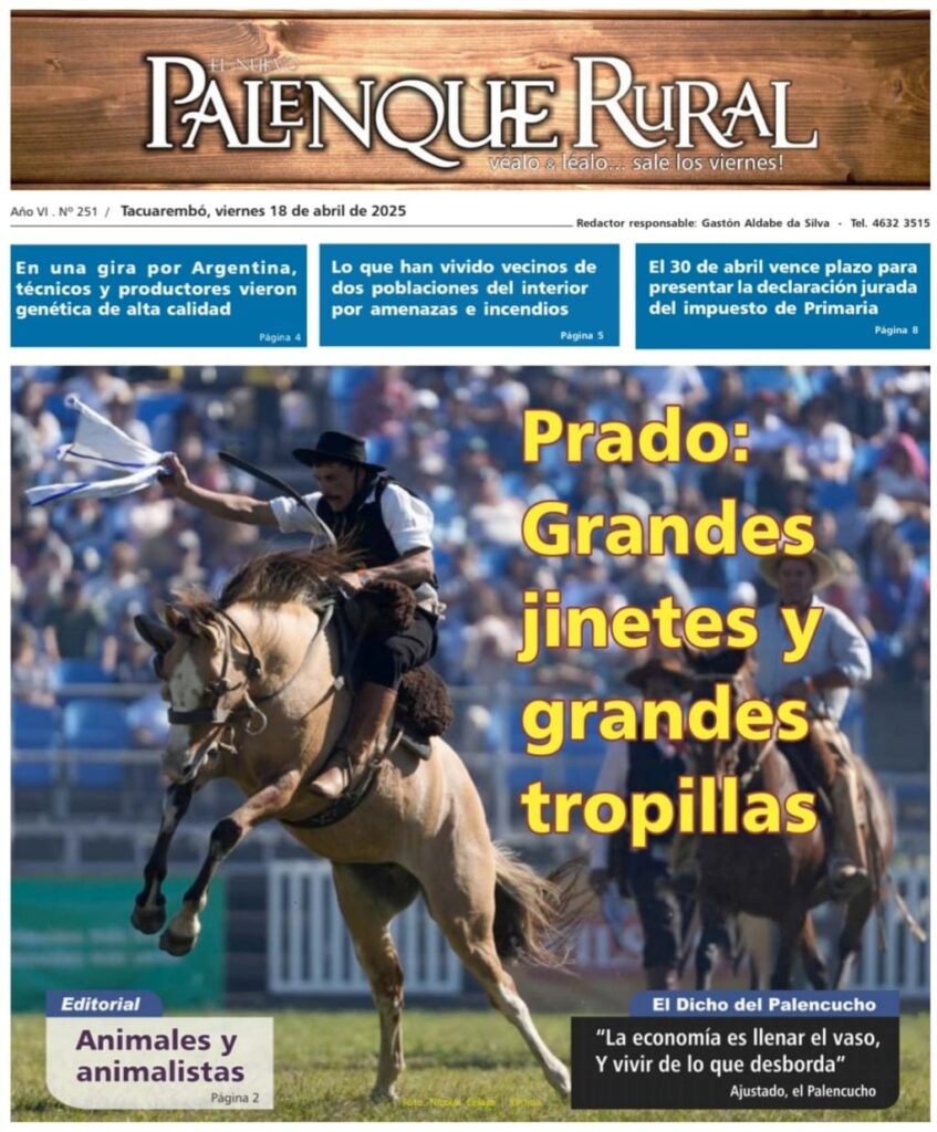 imagen de la tapa de el palenque rural: grandes jinetes y tropillas en el prado