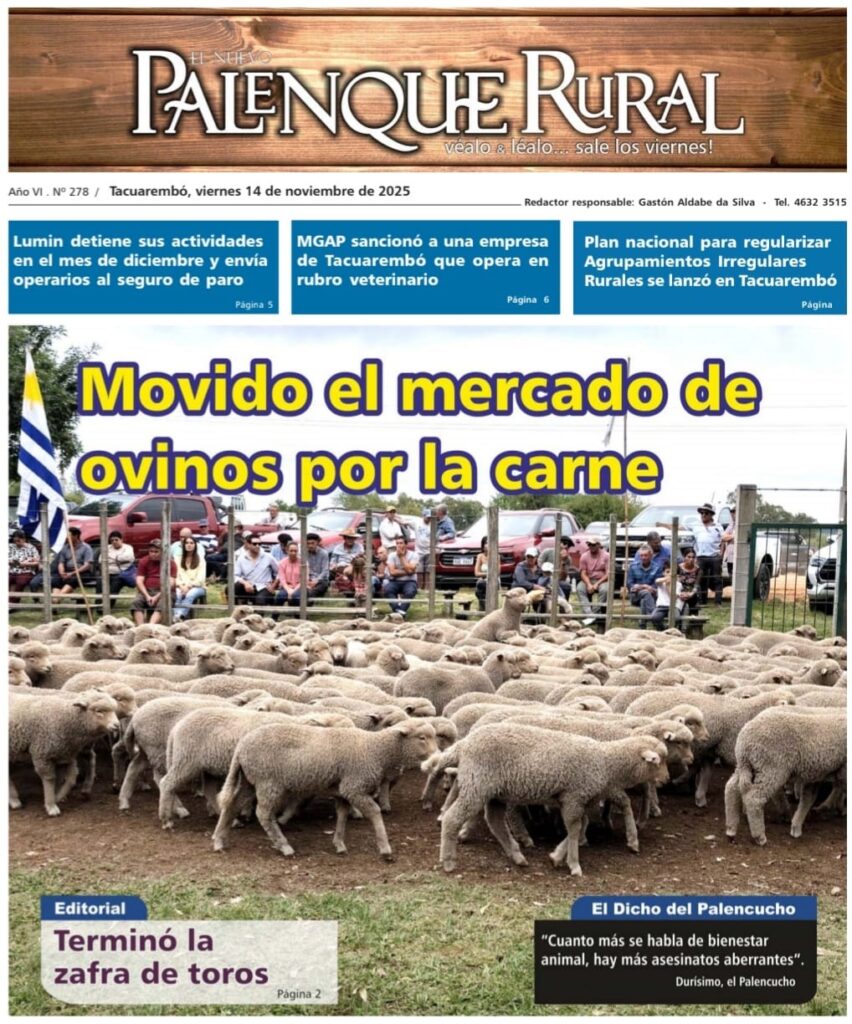 imagen de la tapa de El Palenque Rural: movido el mercado de ovinos por la carne.
