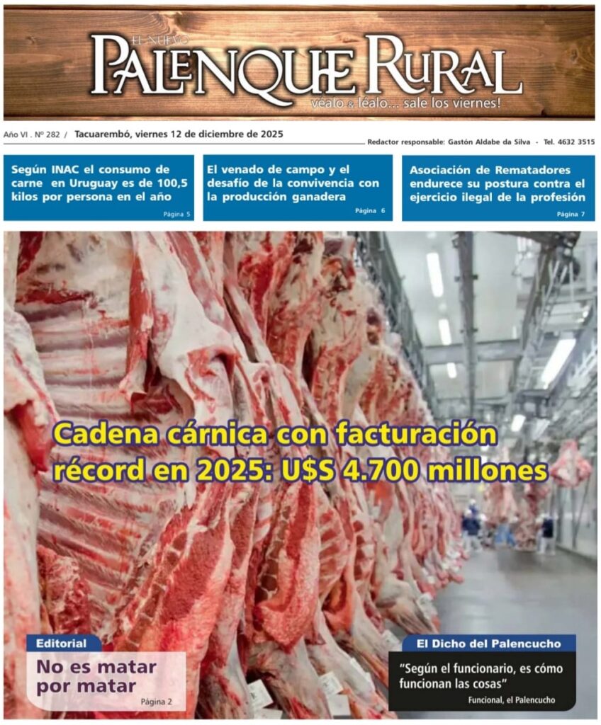 imagen de la tapa de El Palenque Rural: cadena cárnica con facturación récord en 2025, alcanzó los 4.700 millones de dólares.