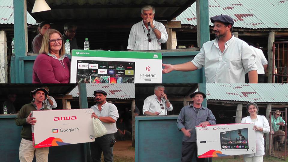 imagen de los ganadores de televisores en Paso Casildo: Una feria completa por donde se mire.