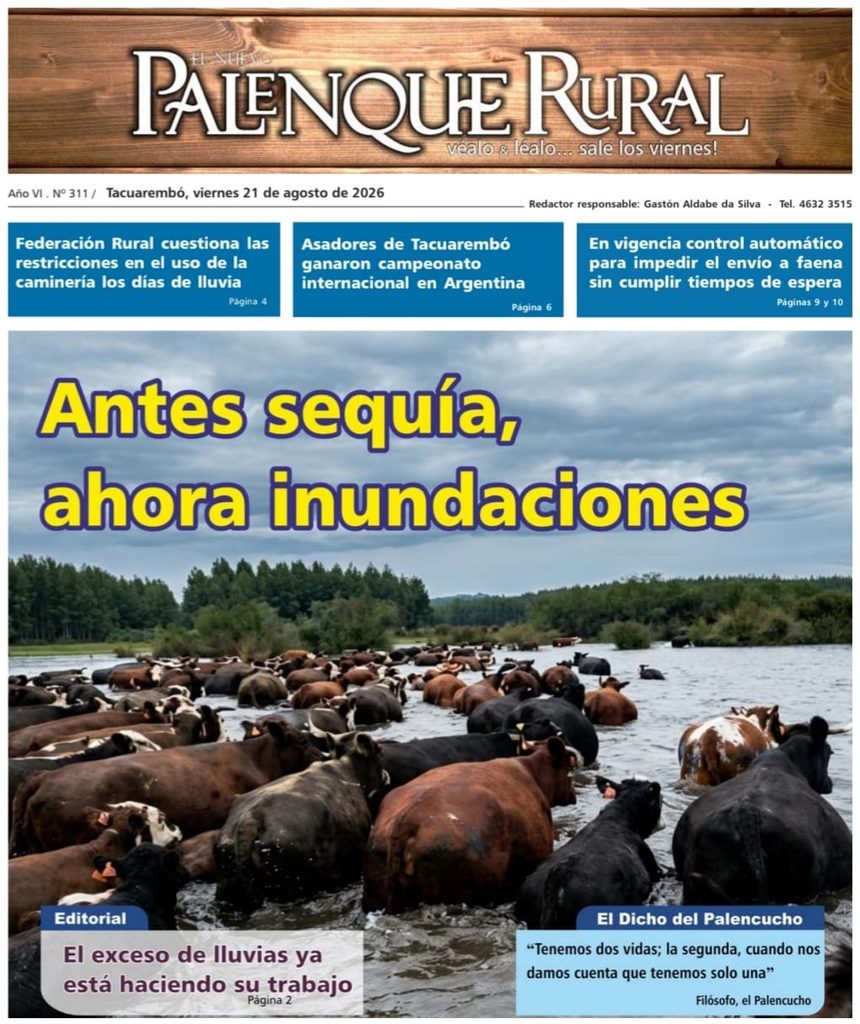 imagen de la tapa de El Palenque Rural: antes sequía ahora inundaciones