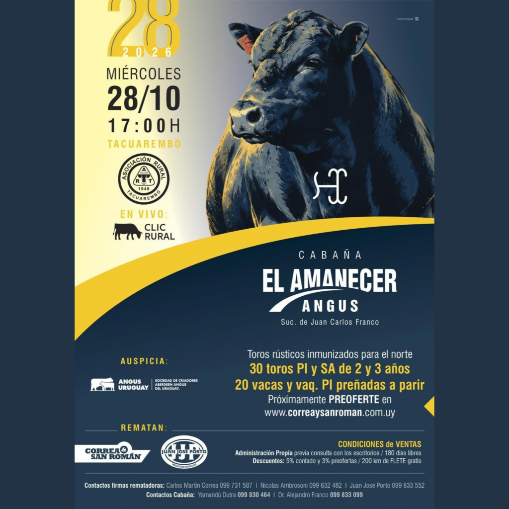 Cartelera de Remates 2026, la Auténtica de Palenque Agropecuario.