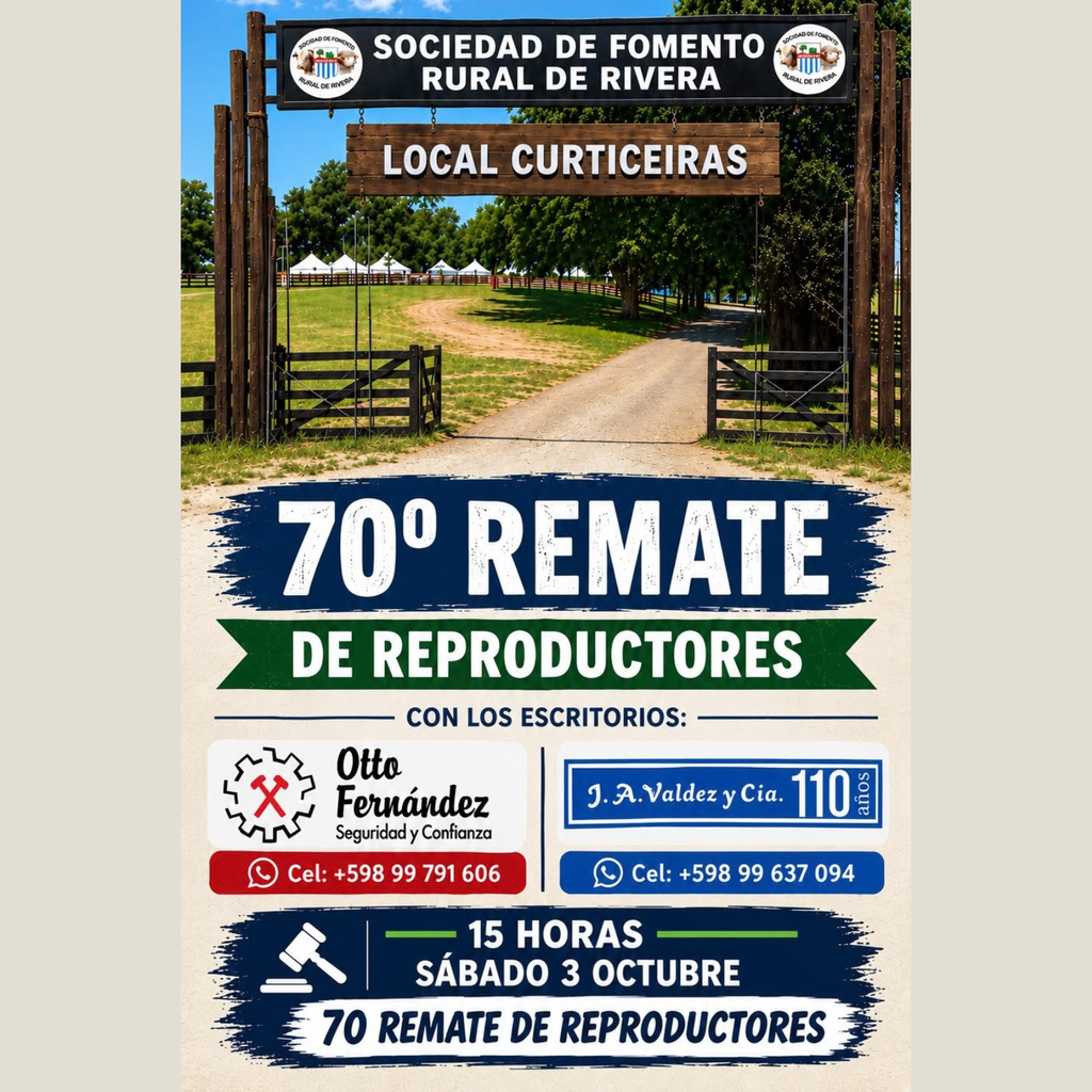 Cartelera de Remates 2026, la Auténtica de Palenque Agropecuario.